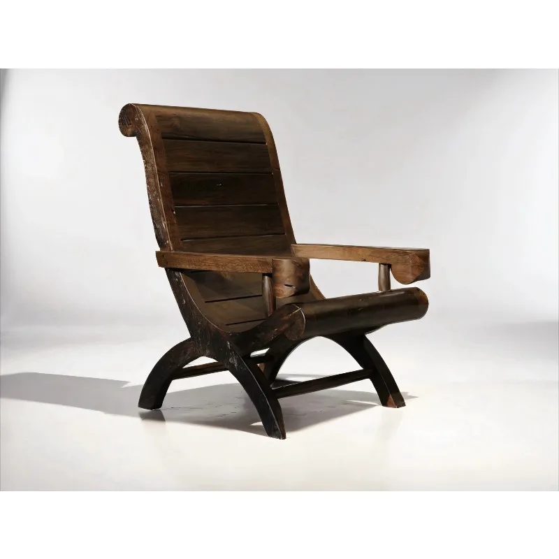 Armrest Leisure Chair Medium Antique High Backrest Leisure Chair
