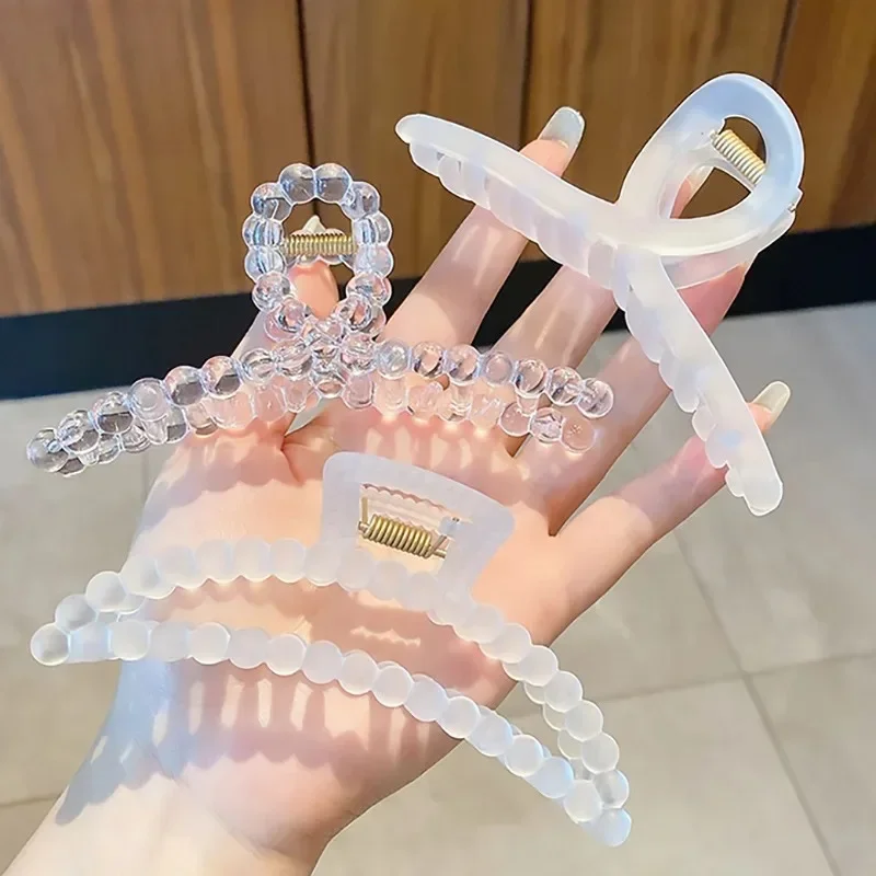 

3 шт. 4,5-дюймовая большая прозрачная заколка с когтями, подходит для женщин и девочек, подходит для густых и тонких волос, фиксированных волос, путешествий и v.