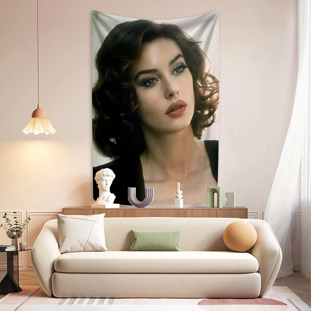 XxDeco Classic Movie Malena Tapestry Monica Bellucci Printed Vintage Home Decor Aesthetics Wall Hanging Bedroom Background Cloth