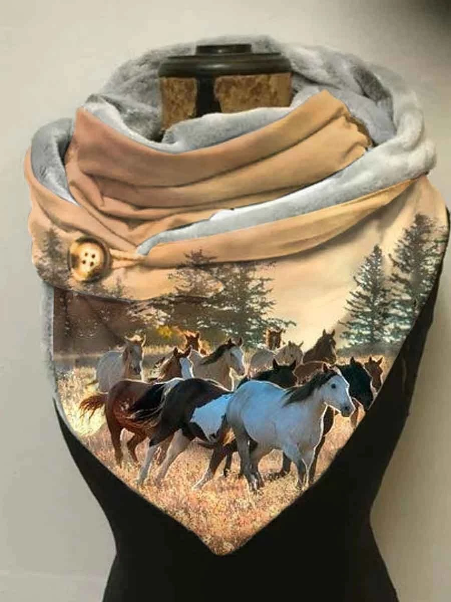 

Horse 3D Print Casual Wrap Scarf for Women