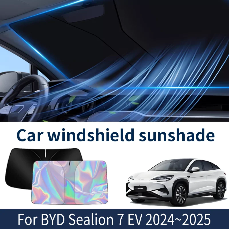 

Front Windshield Sunshade For BYD Sealion 7 2024~2025 Sealion 07 EV Car Sun Visor Heat Insulation Summer Cooling Accessories