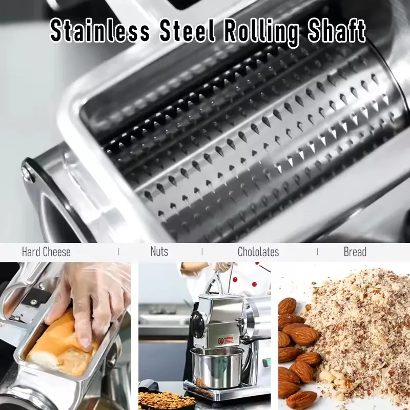 Grande Best Selling Commercial Cheese Grater Pizza Hard Cheese Grater Machine Electric Dry Bread Nuts Grater Machine