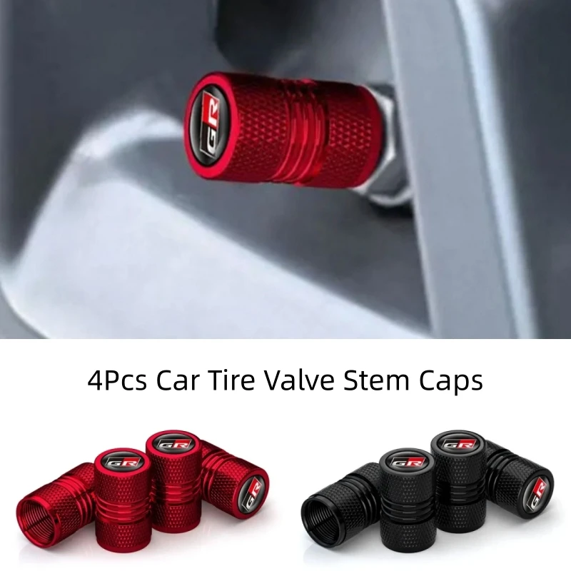 

Комплект из 4 колпачков для ниппелей автомобильных шин для Toyota GR Sport Supra Corolla Hilux C-HR Yaris GT86, аксессуары для внешнего тюнинга автомобиля