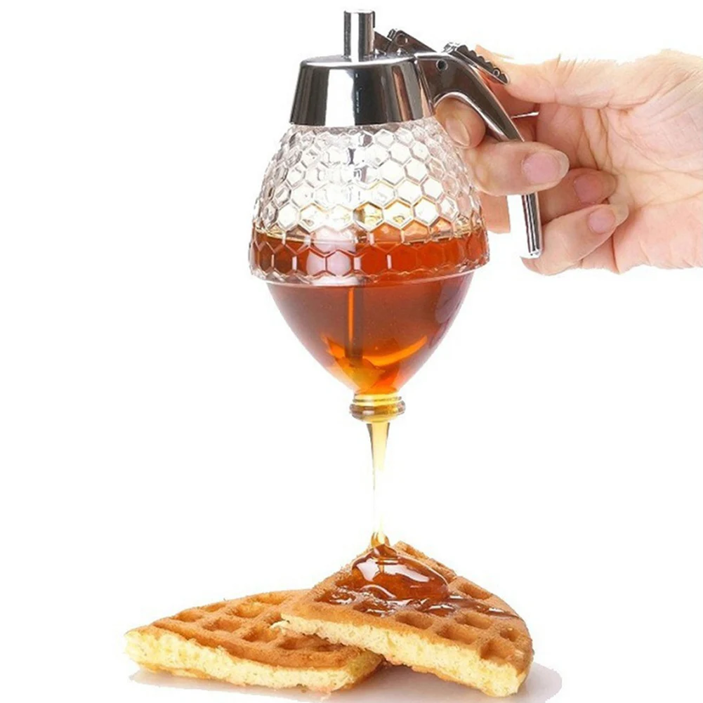 Honey Squeeze Storage Kitchen Honey Container Dispenser Honey Syrup Dispenser ABS Pot Vintage Honeycomb Bottle
