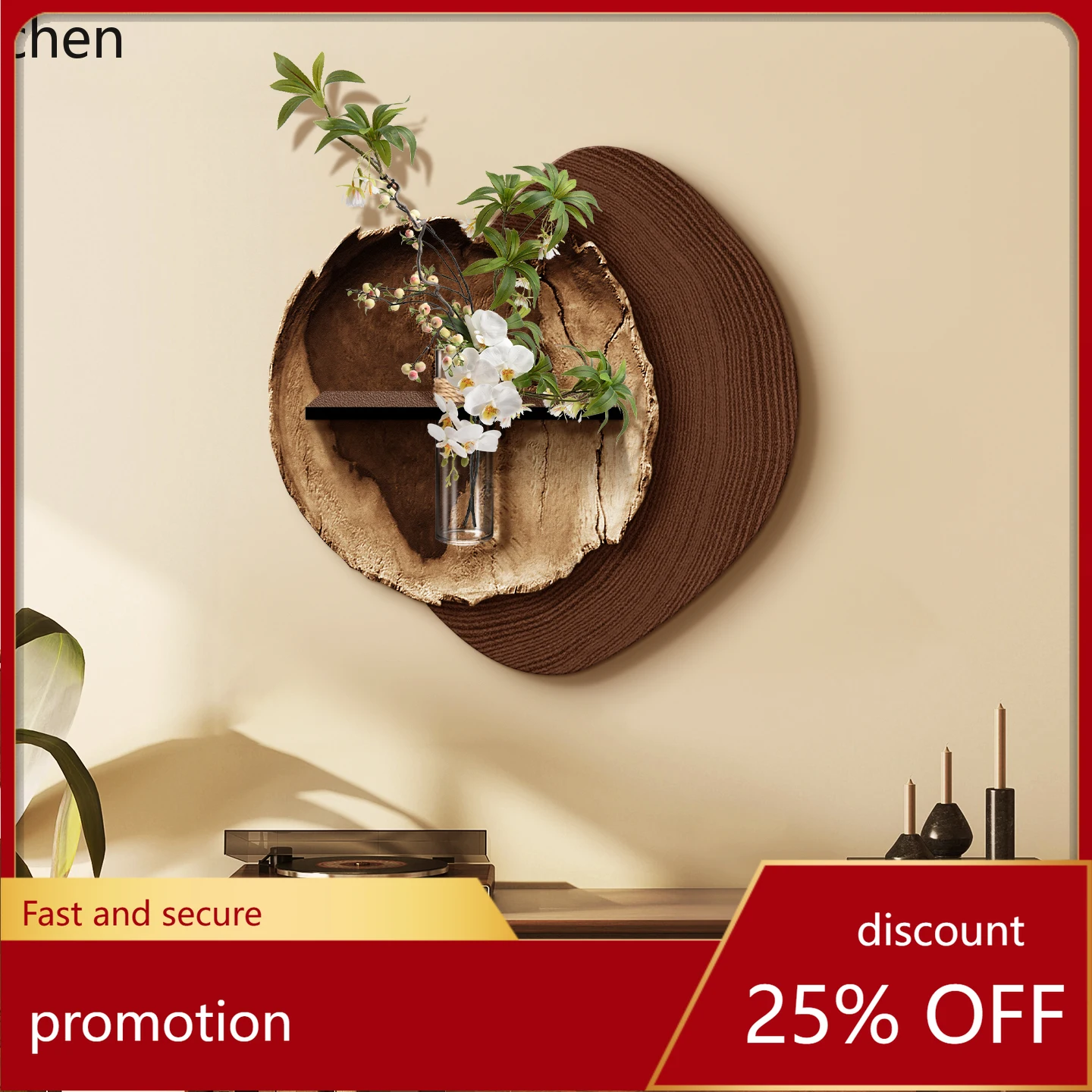 

HXL Hydroponic Green Plant Living Room Decorative Painting TV Background Restaurant Entrance Landscape Mural