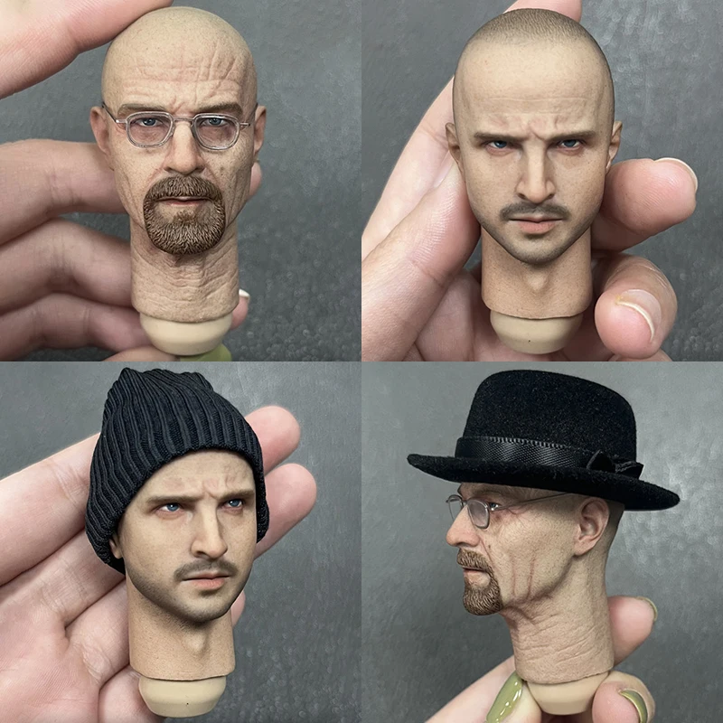 

В наличии ZGJKTOYS JK-003 JK-004 Масштаб 1/6 Мужской Солдат Волтер Джесси Голова Скульптура Breaking Bad Голова Подходит для 12-дюймовой экшн-фигурки Куклы