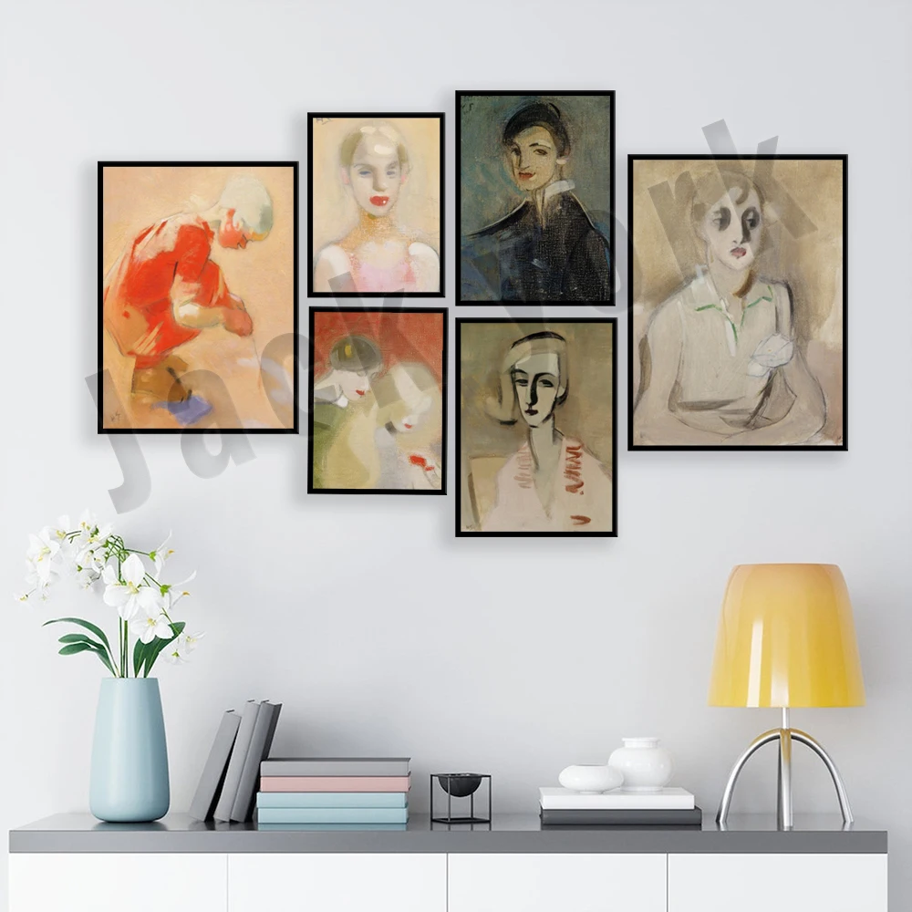 Helene Schjerfbeck Fine Art Print, Spanish, Girl on the Beach Vintage Exhibition Poster - Helene Schjerfbeck Abstract Home Decor