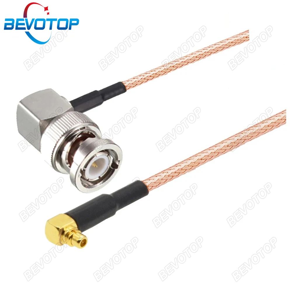 1PCS MMCX to BNC Cable RG316 50 Ohm BNC Male 90° to MMCX Male Right Angle Plug RF Coax Extension Cable Coaxial Jumper Cord
