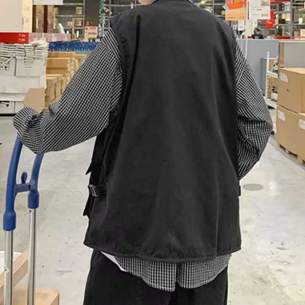 

2025 New Men's Vest Coat Summer Photographer Waistcoat Tool Many Pocket Work Sleeveless Jacket Male Casual Outdoor Cargo Vest