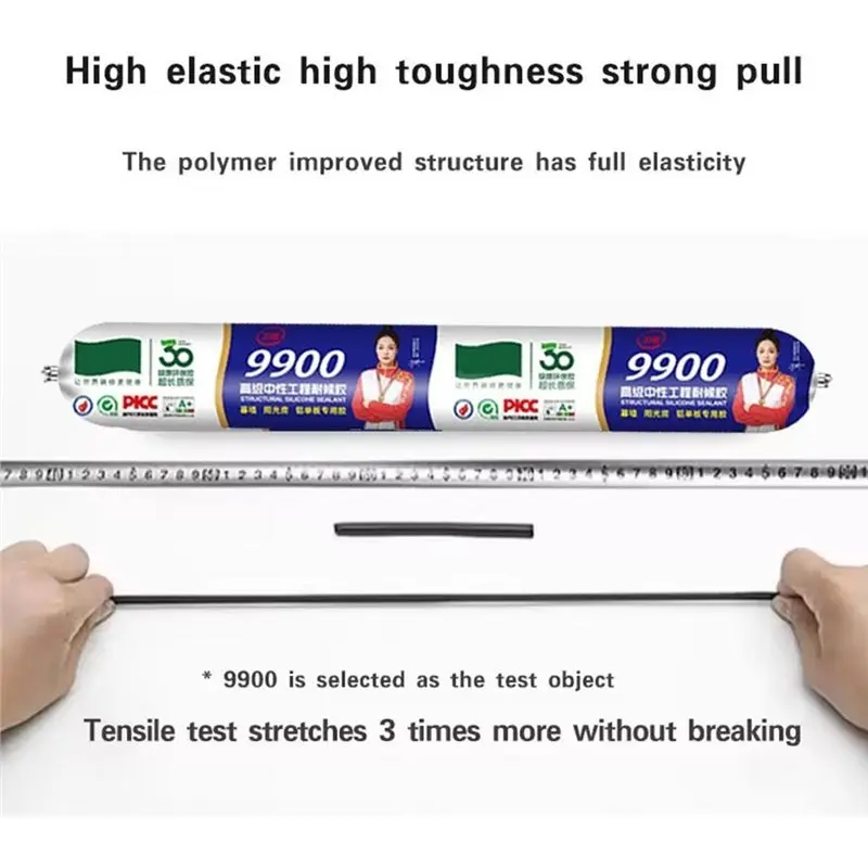 A76I-For Wall Stone Doors Adhesive Quick Drying 9900 Structural Silicone Adhesive Portable Sealant Waterproof Silicone Sealant