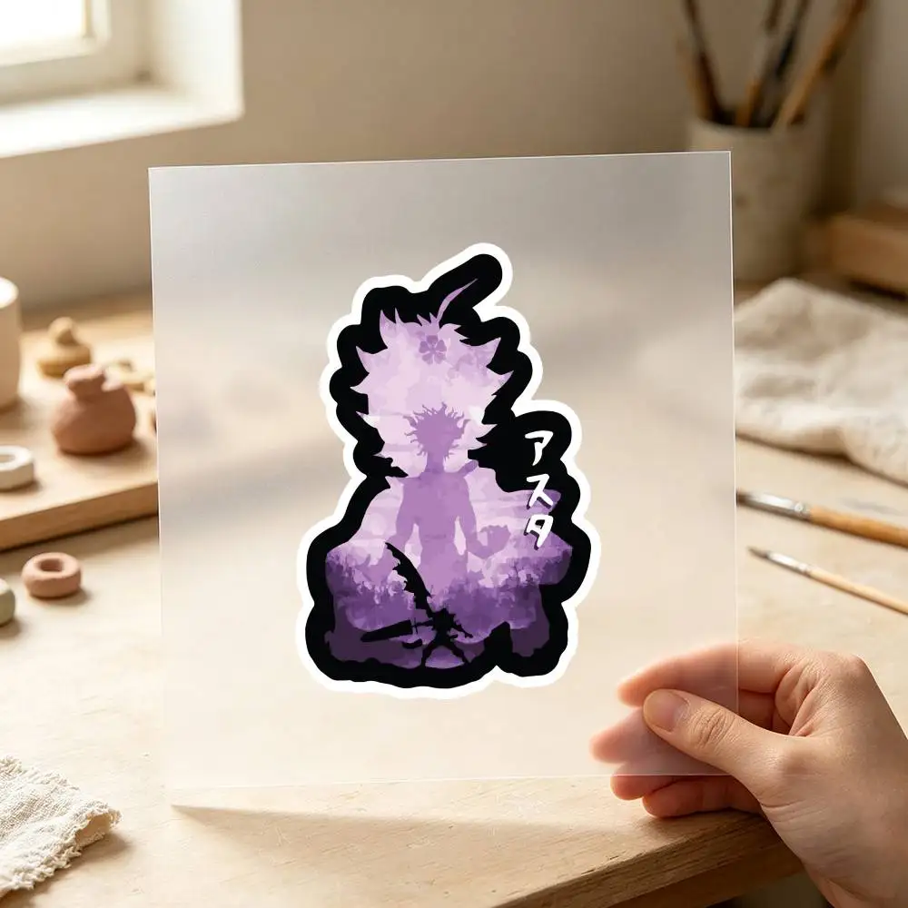 Anime Asta Silhouette Waterproof Stickers For Decorating Car Windows Motorcycles And Computers.