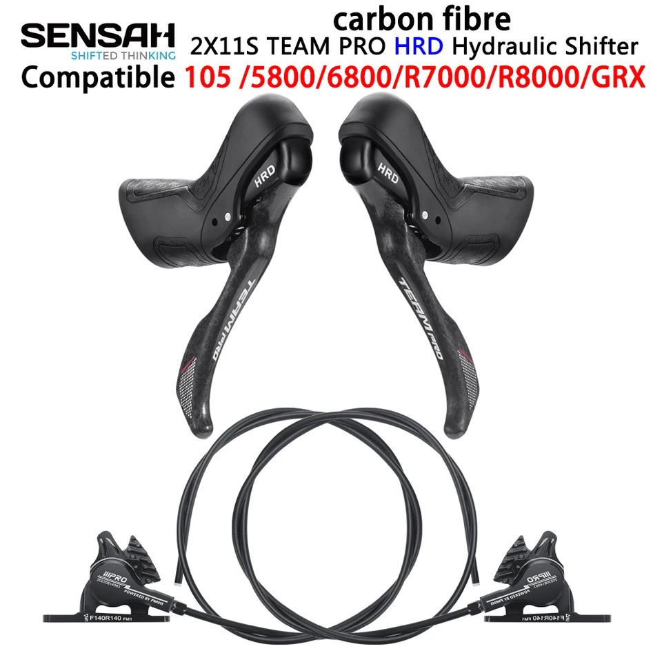 SENSAH 2X11S Team Pro HRD Carbon hydraulic Shifter compatible 105