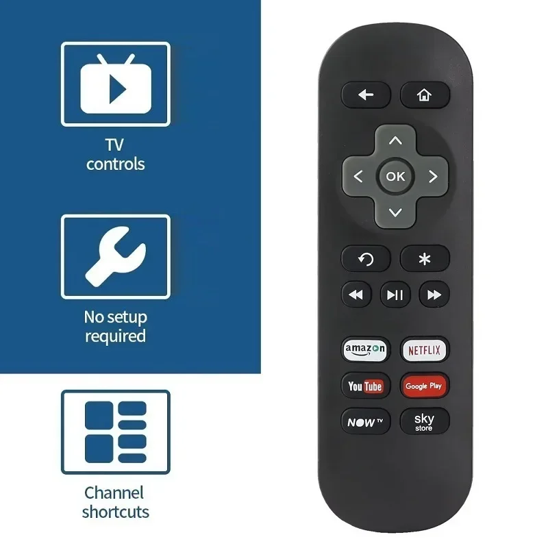 YP New Remote Control Use for TELSTARA TV with Netflix Foxtel TV Guide Roxtel Live TV Shortcut Buttons Replacement Use Directly