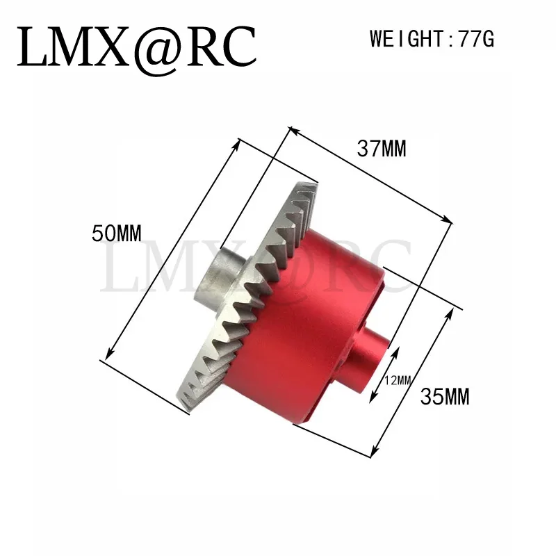 LMX RC Metal Diff Case Diff Gear 37T ترس الإدخال 13T لـ ARRMA 1/10 Kraton Senton Big Rock Granite Outcast 4x4 ترقية أجزاء