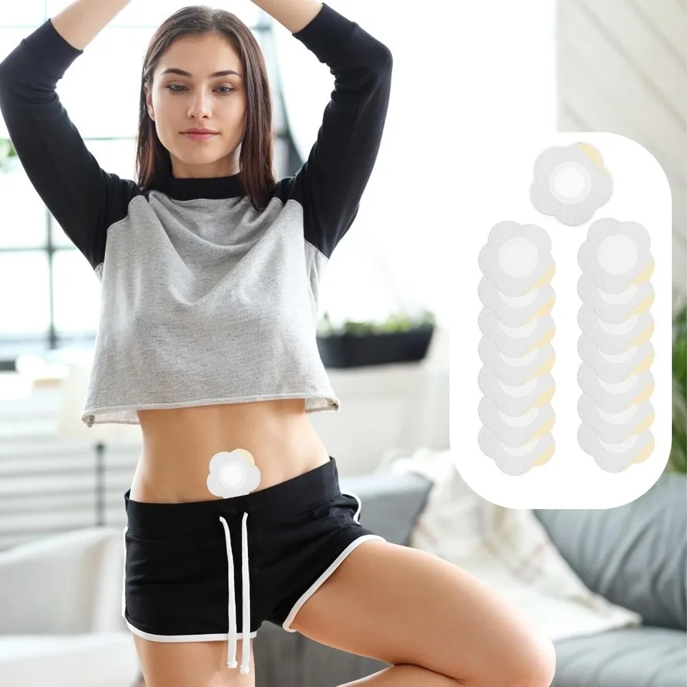 50pcs New Non-Woven Fabric Disposable Navel Stickers Self-Adhesive Breathable Belly Button Protectors Chest Paste Women