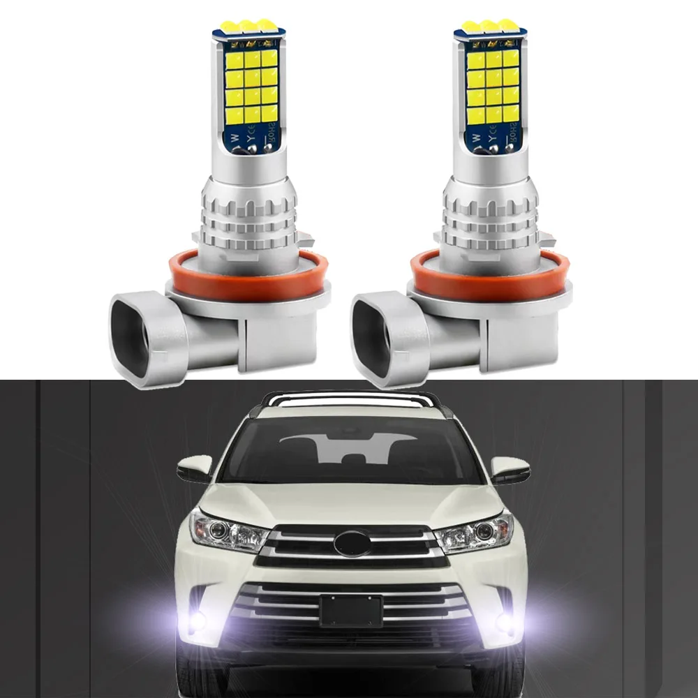 

2Pcs LED Fog Lamp Bulbs For Toyota Highlander 2014 2015 2016 2017 2018 2019 2020 2021 Front Fog Light