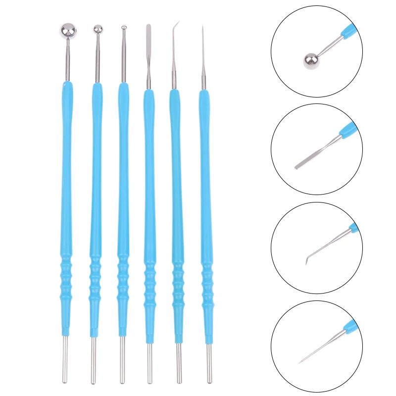 1/6 шт. упаковка, одноразовый электрохирургический электрод, электрод, лезвие вала, игла, шариковый наконечник, изогнутая игла, аксессуары для карандашей