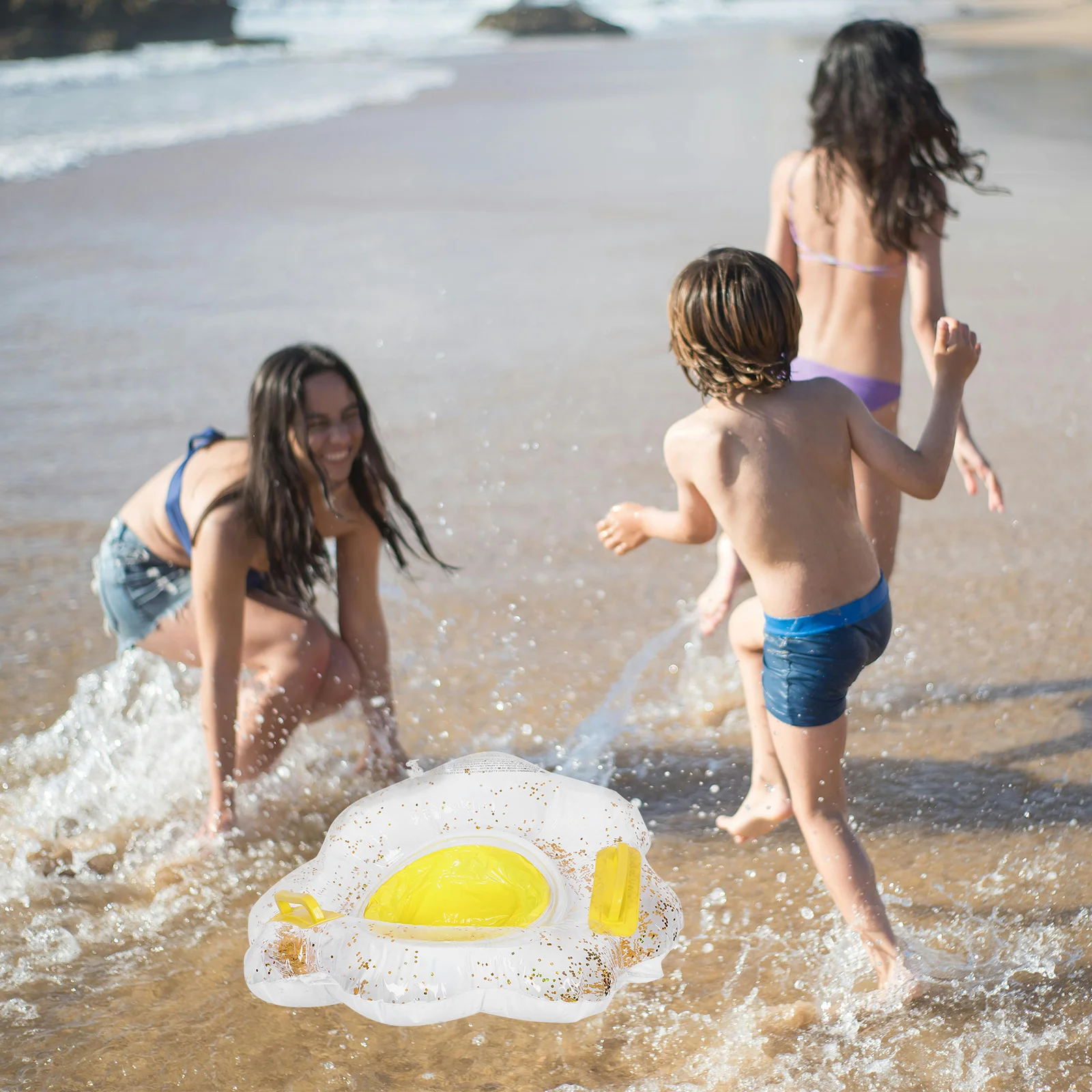 Baby Inflatable Swimming Ring Toddler Pool Float Seat Reinforced Support Slip Prevention Swim Float for Kids Baby Floaties 1-4