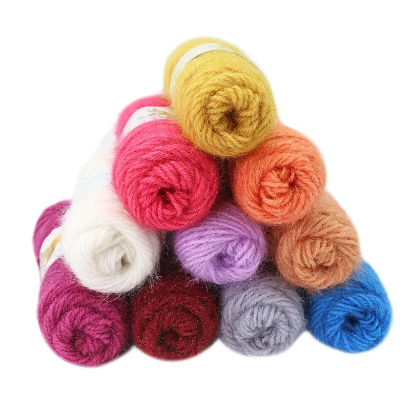 75g/palla Scoiattolo Filato di Cachemire Moda Crochet Filato Medio Tick Lavorato A Maglia Filo di Lana Skeins per FAI DA TE Cappello Invernale