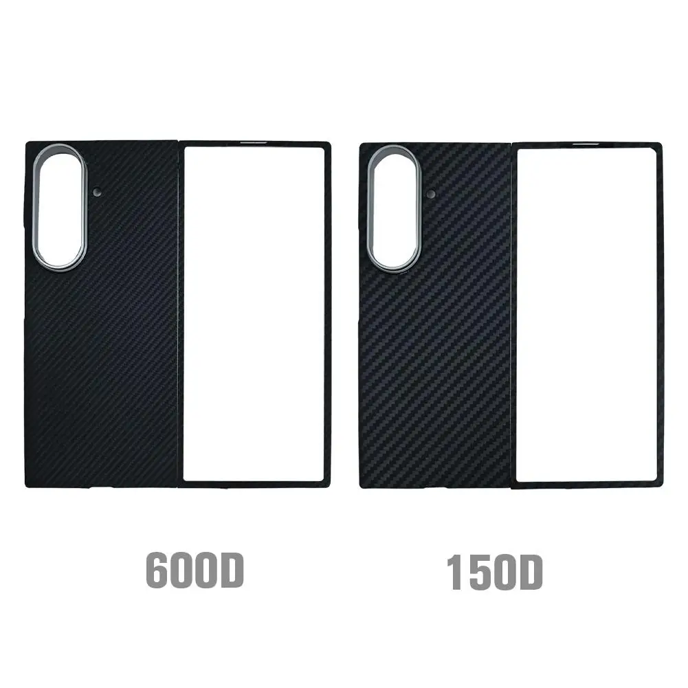 

For Z Fold 7 Carbon Fibre Phone Ultra Slim Magnetic Cover For 600/1500d Aramid Fiber Phone G8y0