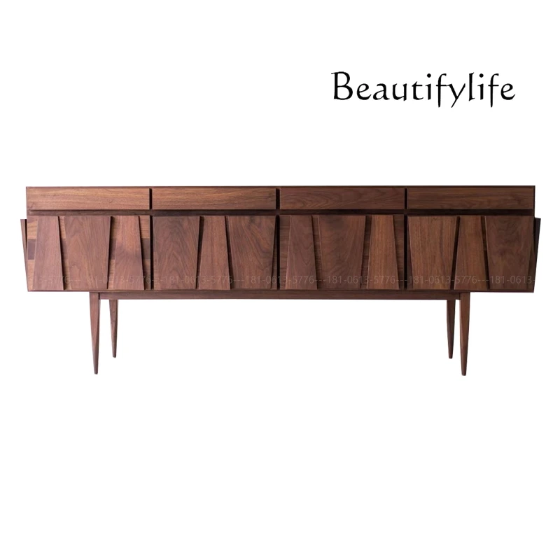 

Nordic medieval TV cabinet Modern geometric irregular living room storage cabinet can be customized
