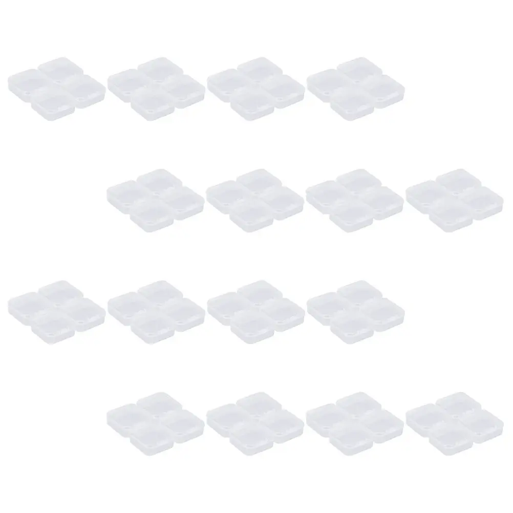 

16Pcs Transparent Plastic Storage Box Clear Organizer Jewelry Beads Earrings Holder Small Parts Storage Container for Daily Use