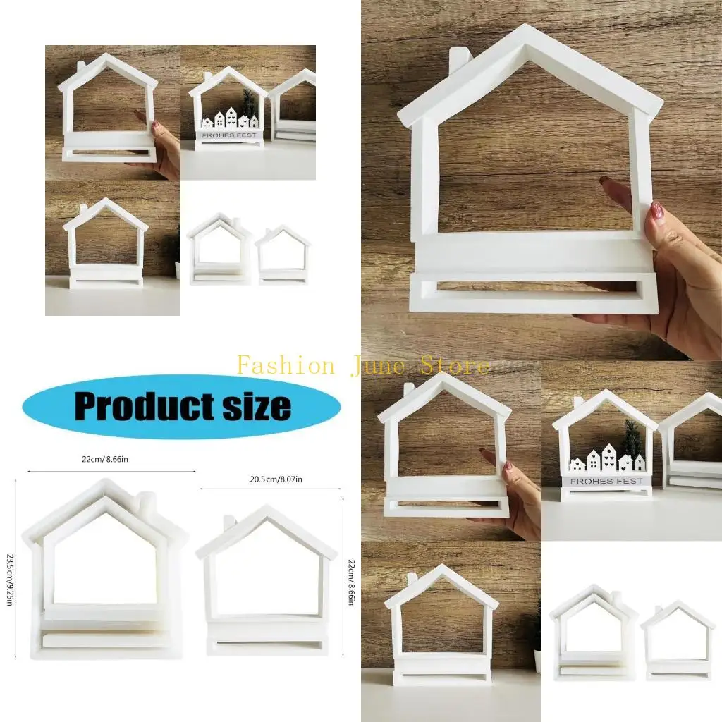 

N5KA Festival Decors Silicone House Mold for Unique DIY Centerpieces and Displays