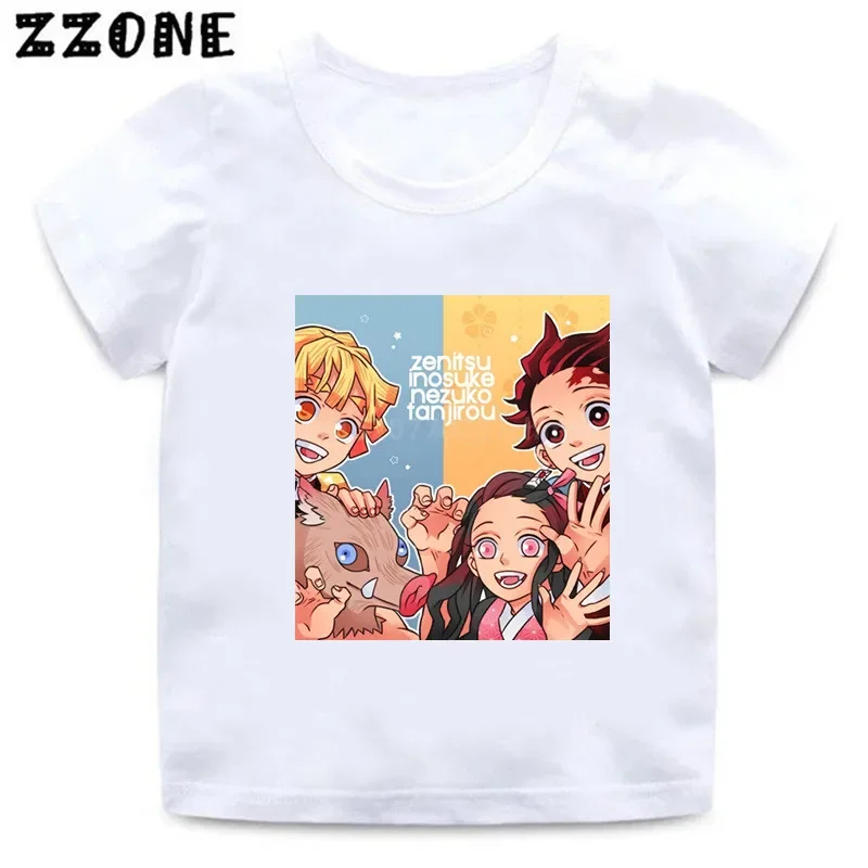 Demon Slayer T Shirt Kids Kawaii Blade of Ghost Graphic T-shirt Kimetsu No Yaiba Anime Demon Blade Boys Girls T shirt,HKP5392