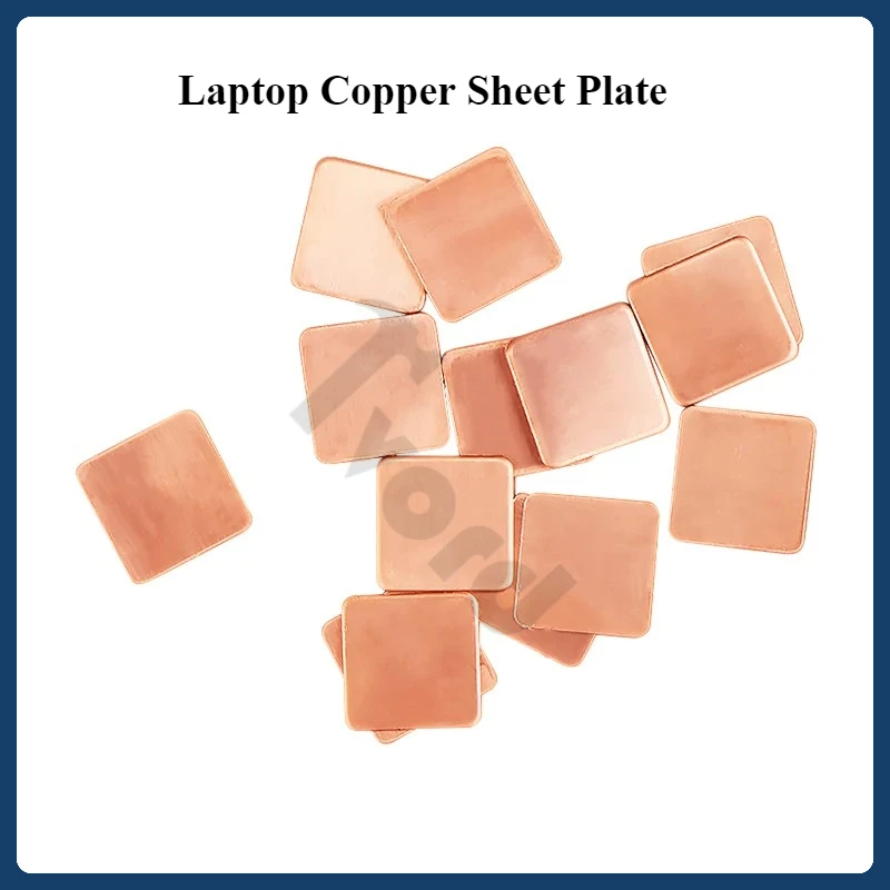 10Pcs  0.3mm-2mm Thickness Laptop Copper Sheet Plate Strip Shim Thermal Pad Heatsink Sheet For GPU CPU Chip RAM Cooling