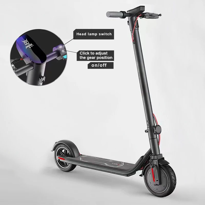 Scooter elettrico 36V di vendita calda Velocità massima 25 km / h Pneumatici fuoristrada da 8,5 pollici E-Scooter con E-Brake