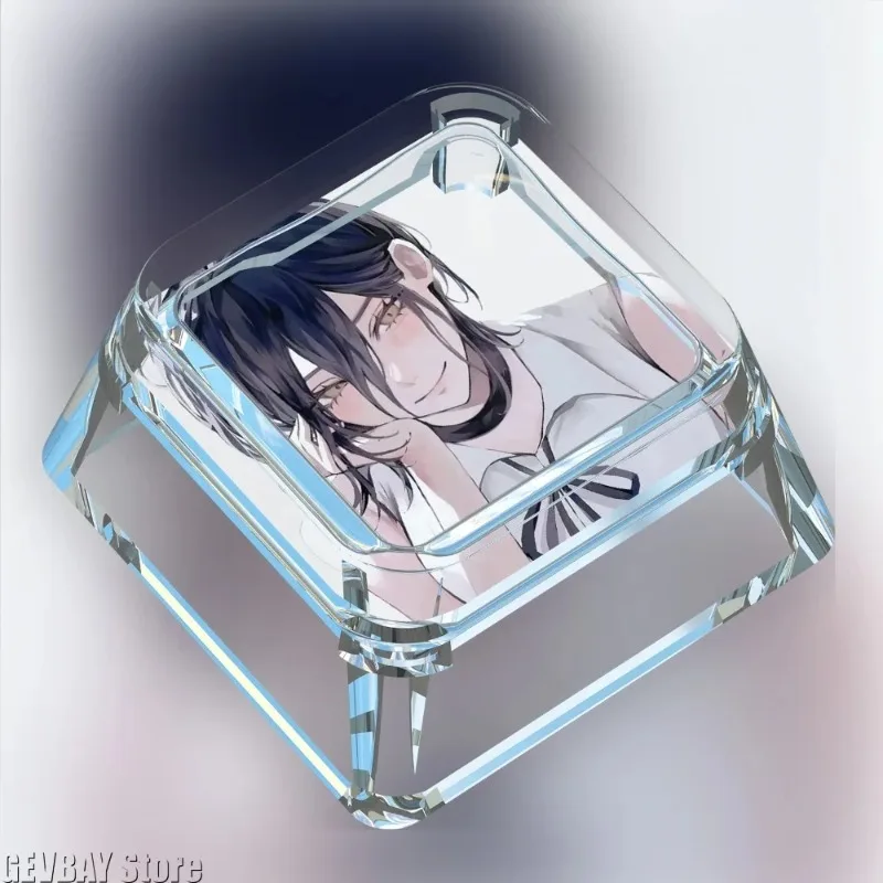 Chainsaw Man Reze Anime 1U Drip Glue Keycap Cute Cartoon Cross Shaft Custom Mechanical Keyboard Keycap