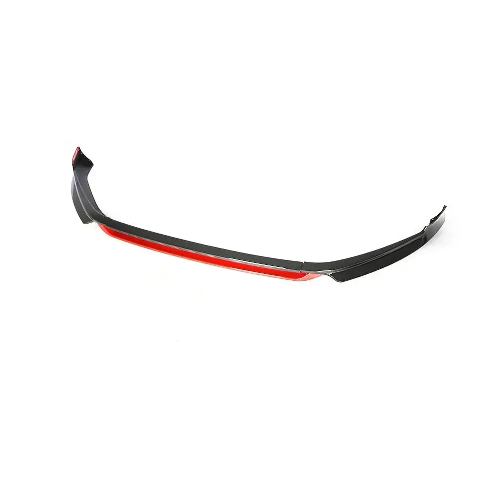 PP Black+Red Front Bumper Lip for VW  Golf 7.5 Hatchback 4-Door 2018-2019