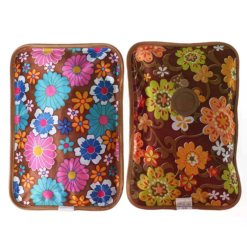 1set  Rechargeable Electric Hot Water Bottle Hand Warmer Heater Bag For Winter Color Random