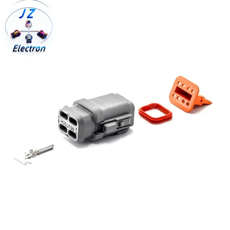 2PCS/SET DT06-8S-E008 DT04-8P-E008 With terminal Automobile 8-hole docking harness fuel injector terminal plug