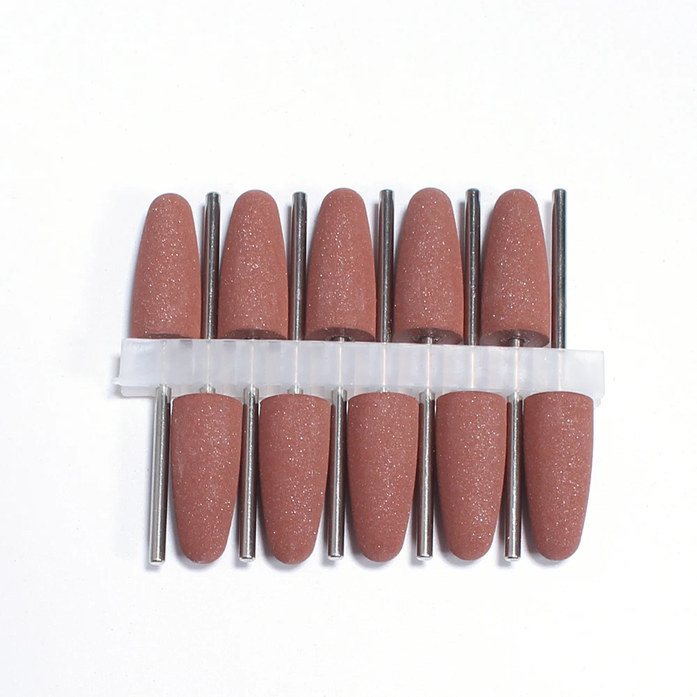 10pcs Nail Drill Bit Rubber Manicure Drills Electric Rotary Milling Cutter Polishing Tools Nail Bits Salon Accessories