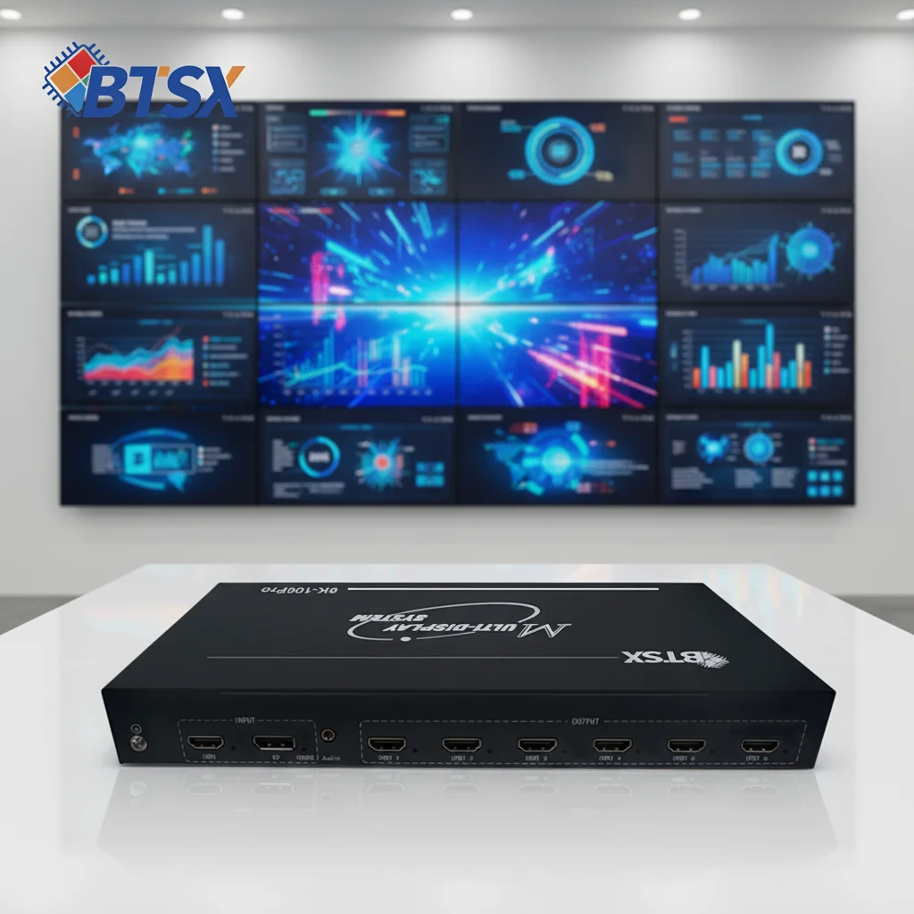 

8K High-Def Controller: Point-to-Point Splicing, EDID DIP Switch - Ideal for Ultra-High Res Desktops/Virtual Reality Projects