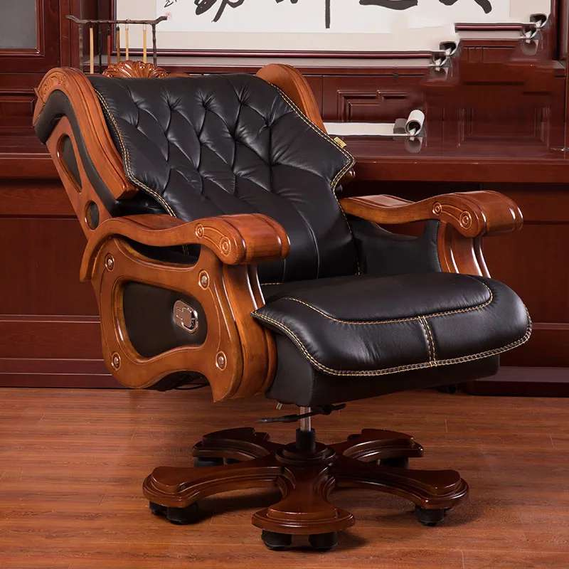 Leather Comfy Office Chair Luxury Modern Lounge Desktop Meditation Makeup Office Chair Relax Sillas De Oficina Furniture HDH