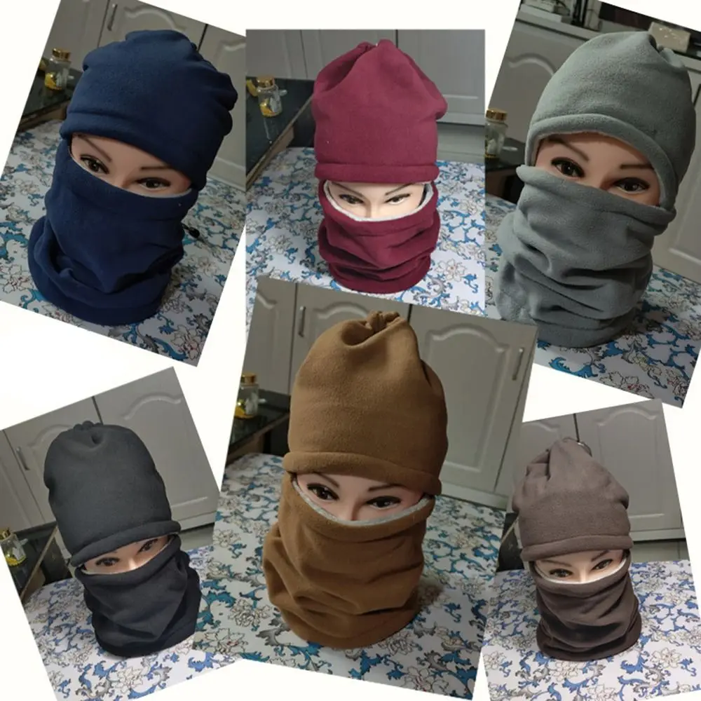 

Windproof Winter Warm Hat Scarf Two-piece Thickened Coldproof Motorcycle Warm Mask Portable Cold Resistance Cycling Mask Women