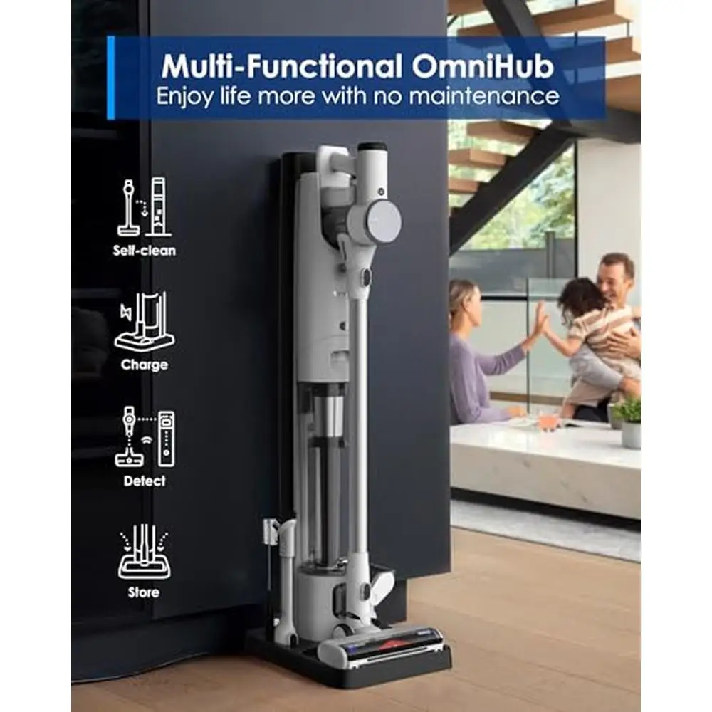 Беспроводной пылесос One Station, 3 л, автоматическая пылезащитная база, умная палочка, мощное всасывание, легкая щетка с нулевым запуском, аккумулятор для волос домашних животных