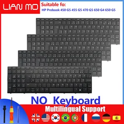 US/Belgian/Canadian French/German/Spanish layout for HP Probook 650 G4 450 G5 455 G5 470 G5 650 G5 Without backlight keyboard