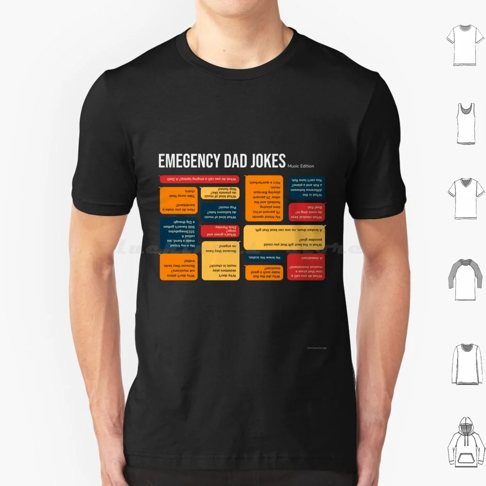 Emergency Dad Joke-Music Edition. Dark T Shirt Cotton Men Women DIY Print Dad Jokes Dad Father Fathers Day Dad Birthday Funny