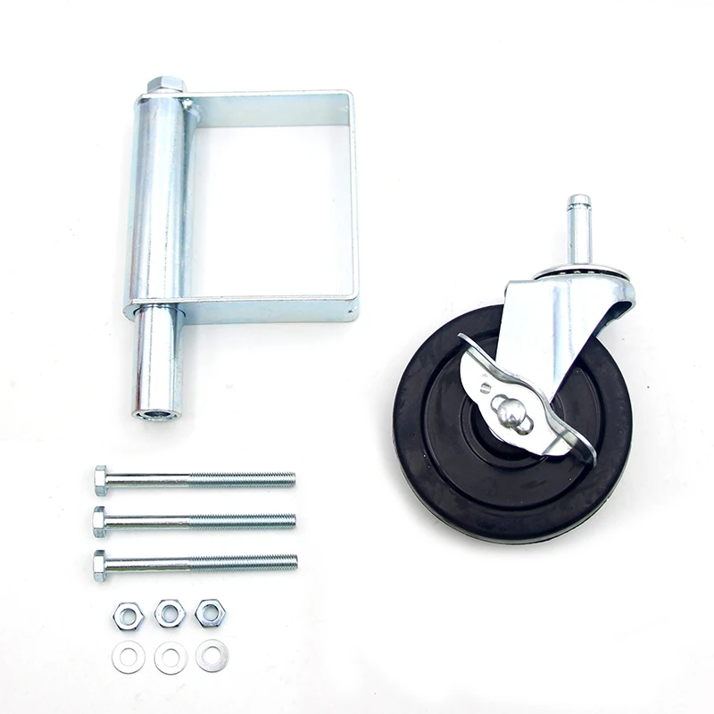 5 Inch Rubber Mute Spring Loaded Gate Door Wheel Caster Spring Wheel 100Kg Load Capacity Home Gate Door Roller Slider A-A73M