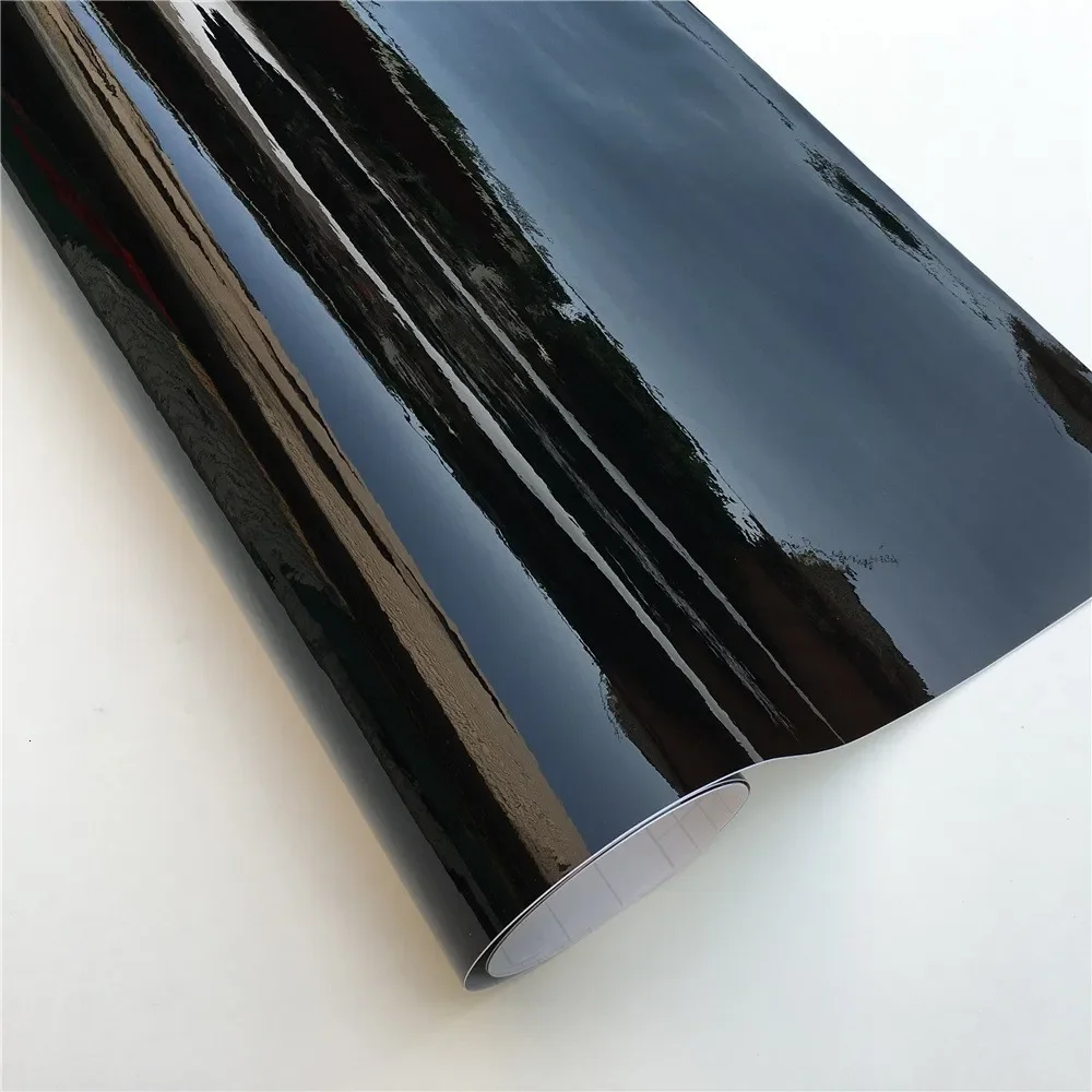 Ultra Glossy Black Vinyl Wrap Car Film Car Wrapping Film Foil Bubble Free For Car Sticker Bike Phone Console Skin - view 2