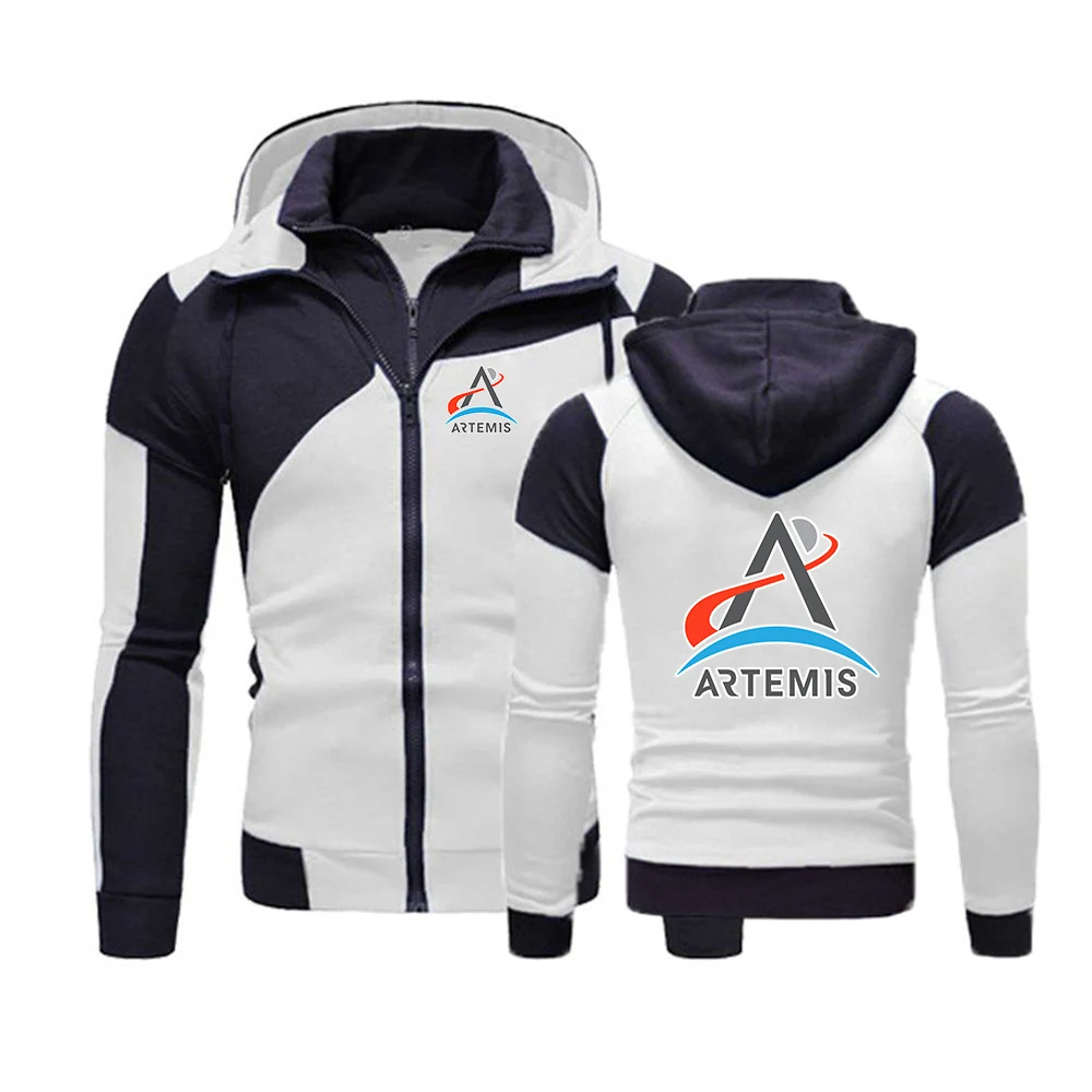 Men's 2026 Artemis Program Logo Print Spring And Autumn Padded Skin-Friendly Comfortable Coat High Street Hoodies Jacket
