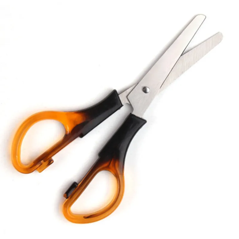 Stainless Steel Amber Two-Color Office School Scissors Household Multi Purpose Tailor Shears Student Creative Stationery Gift