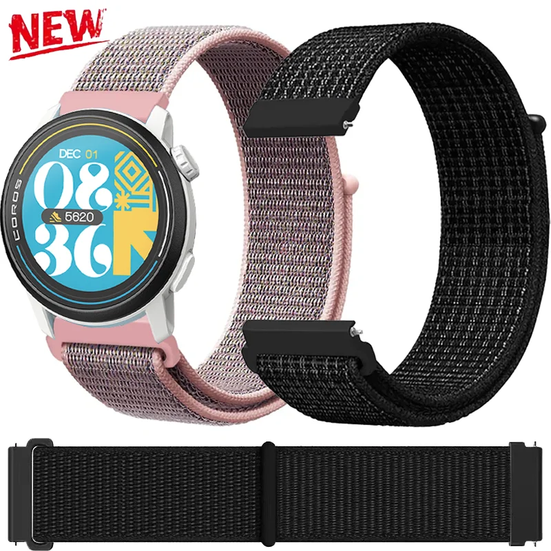 20mm 22mm Nylon Loop Strap for COROS APEX 4 42mm PACE 4/3 Wristband Suunto Vertical 2/1 Race 2/1/S Run CMF Watch 3 2 1 Pro Band