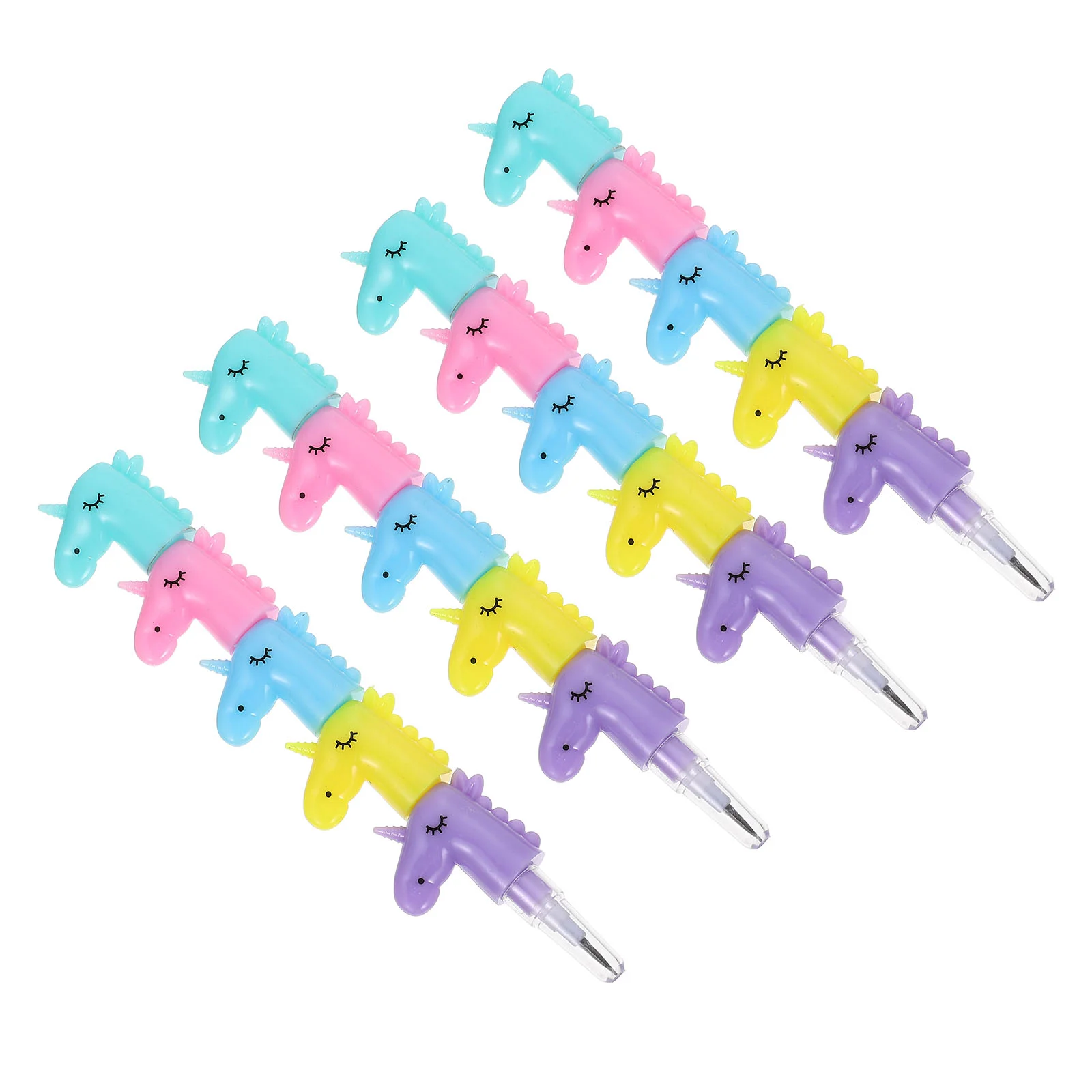 20 Pcs Pencil Adorable Pencils Stackable for Kids Heart-shaped Clear Color Cool Plastic Decorative Fun