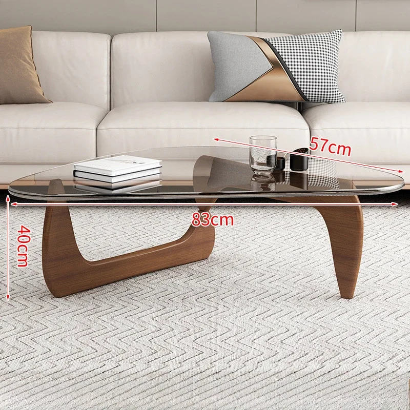 Modern Minimalist Creative Coffee Table for Small Households,Living Rooms,Tempered Glass Tea Table,Internet Famous Tea Table image 3