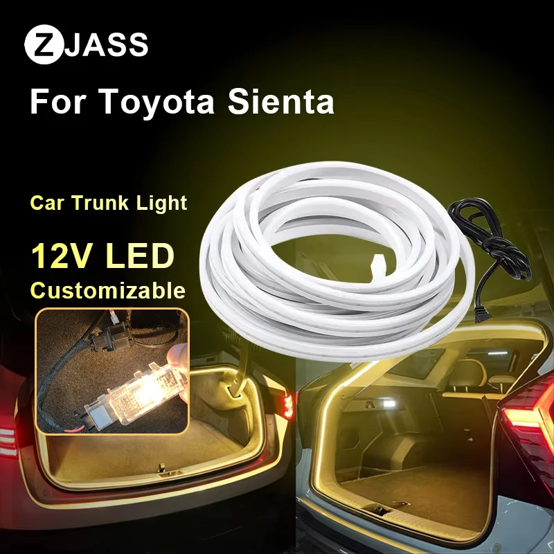 Flexible LED Strip Car Trunk Light For Toyota Sienta Modified Ambient Lighting Customizable Atmosphere Light