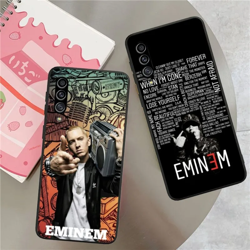 E-Eminem Mobile Cell Phone Case for Samsung Galaxy S23 S22 S21 S10 S9 S8 Plus Ultra Black Soft Phone Cover Funda